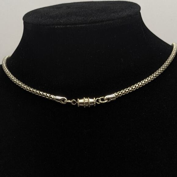 Vintage Tammey Jewels Silver Tone Black Intaglio Soldier Cameo Locket Necklace - Picture 6 of 6